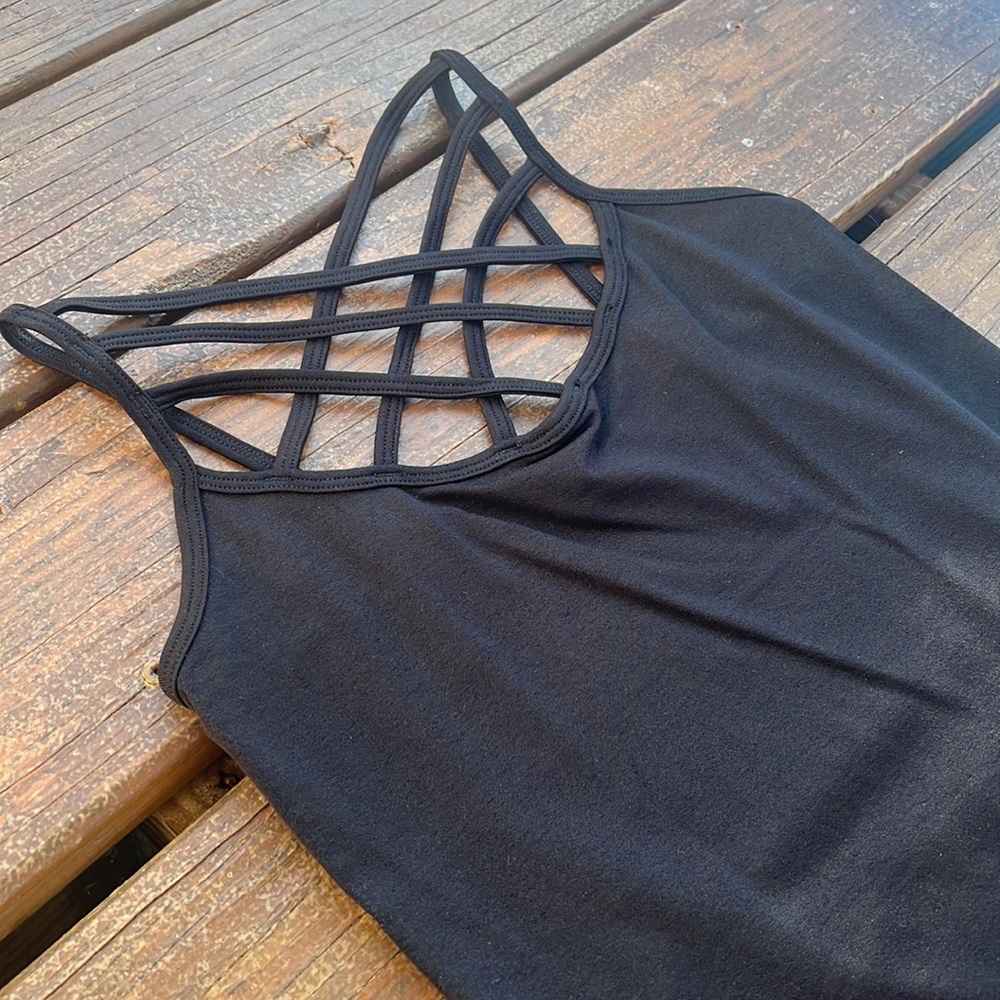 Black Strappy Tank Top